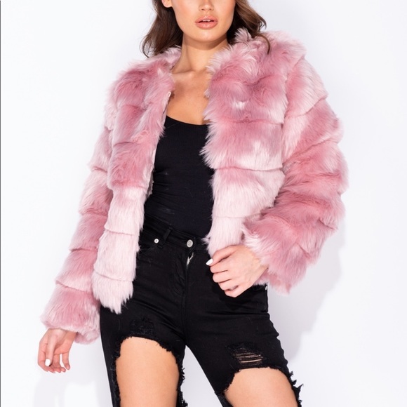 Pink Faux Fur Jacket - Picture 3 of 8
